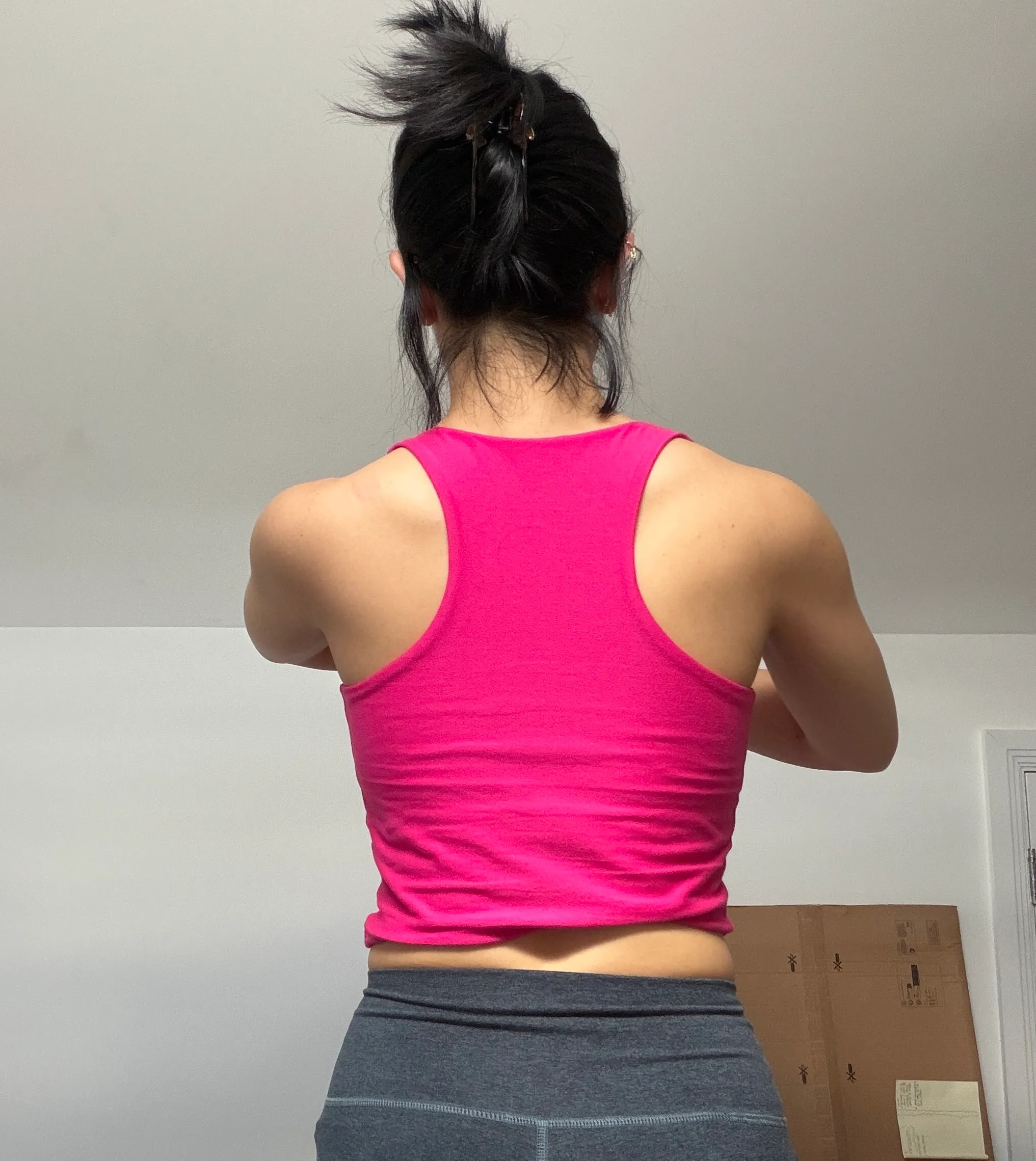 back view of the shirt showing the racerback