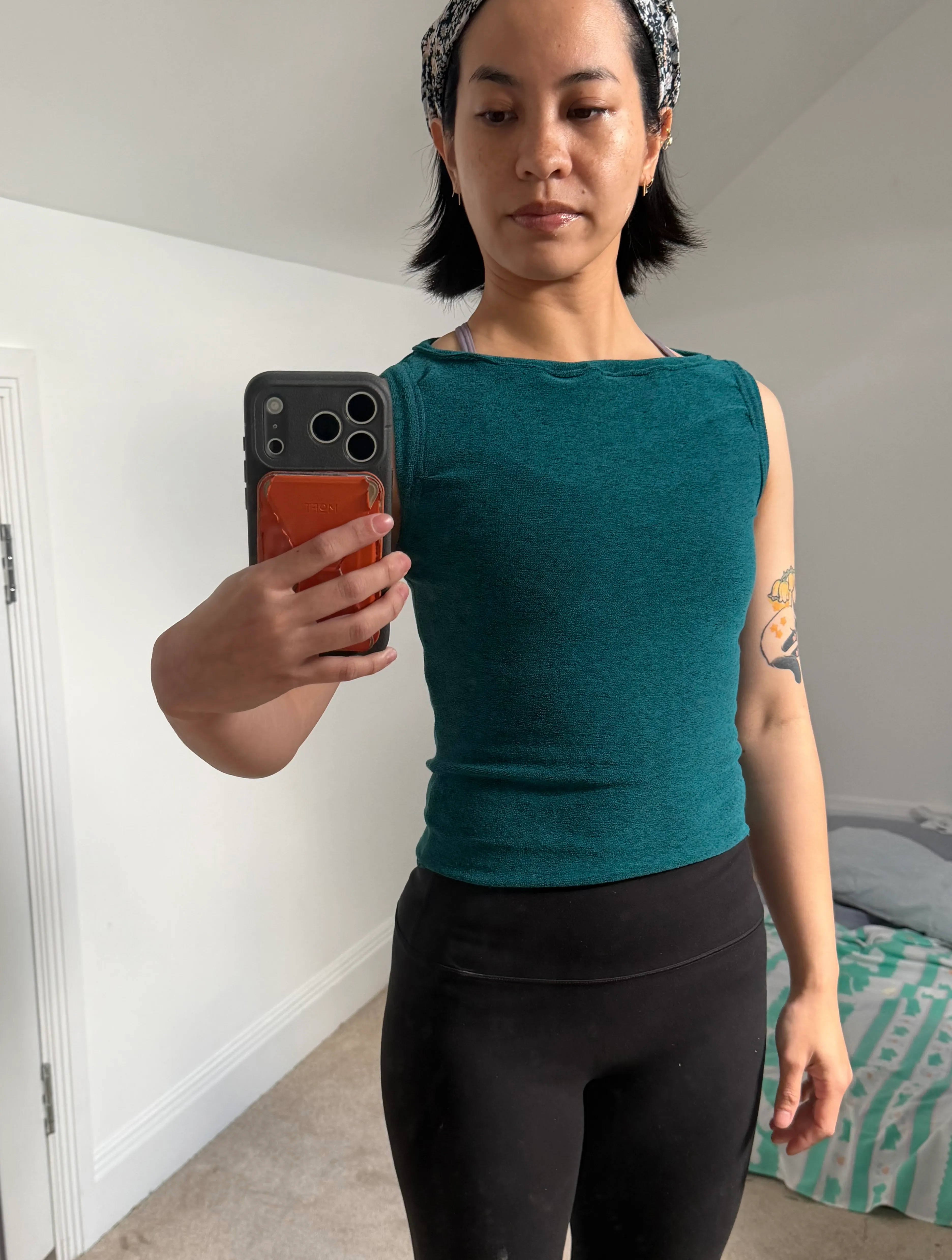 front view of petrol honeygirl boatneck